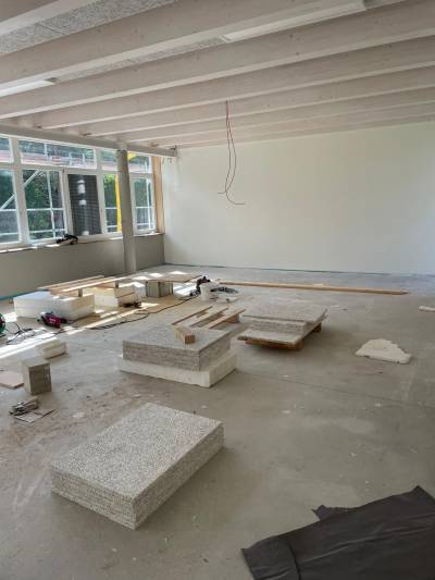 Bauarbeiten im neuen HortgebÃ¤ude