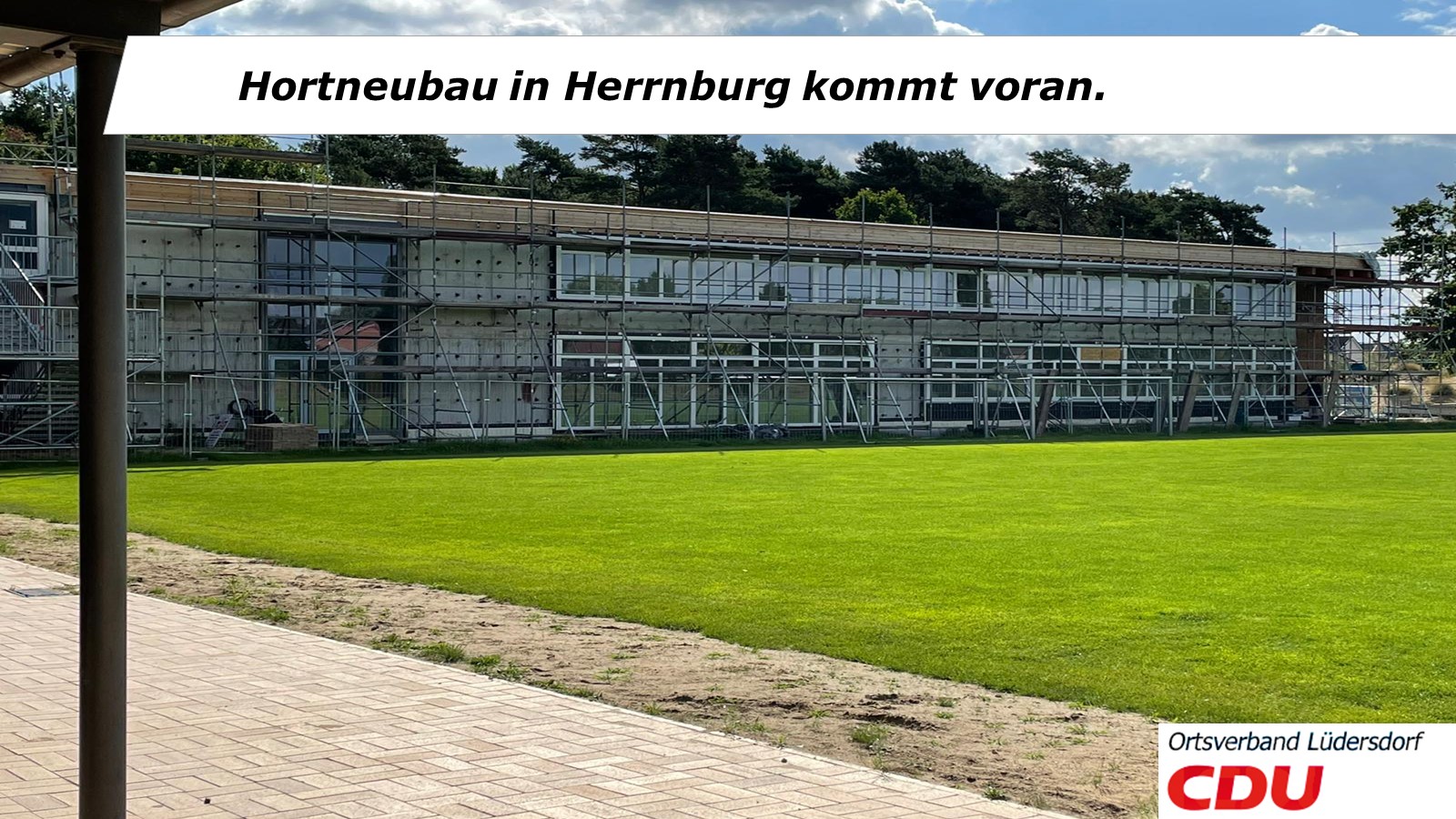 Der Hortneubau in Herrnburg kommt voran.